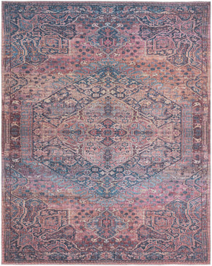 Washable Antique Rust Red 7' 10 x 10' Maahru Rectangle Area Rug Easy to Clean Stain Resistant & Durable Polyester Chenille Carpet for Living, Dining, Bedrooms, Kitchen for Sale at Rug Engine