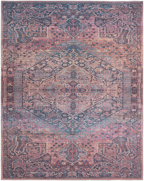 Antique Rust Red 8' x 10' Maahru Washable Rectangle Rug