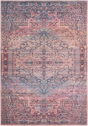 Antique Rust Red 7' 3 x 10' Maahru Washable Rectangle Rug