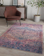 Washable Antique Rust Red 4' 1 x 6' 1 Maahru Rectangle Area Rug Easy to Clean Stain Resistant & Durable Polyester Chenille Carpet for Living, Dining, Bedrooms, Kitchen for Sale at Rug Engine