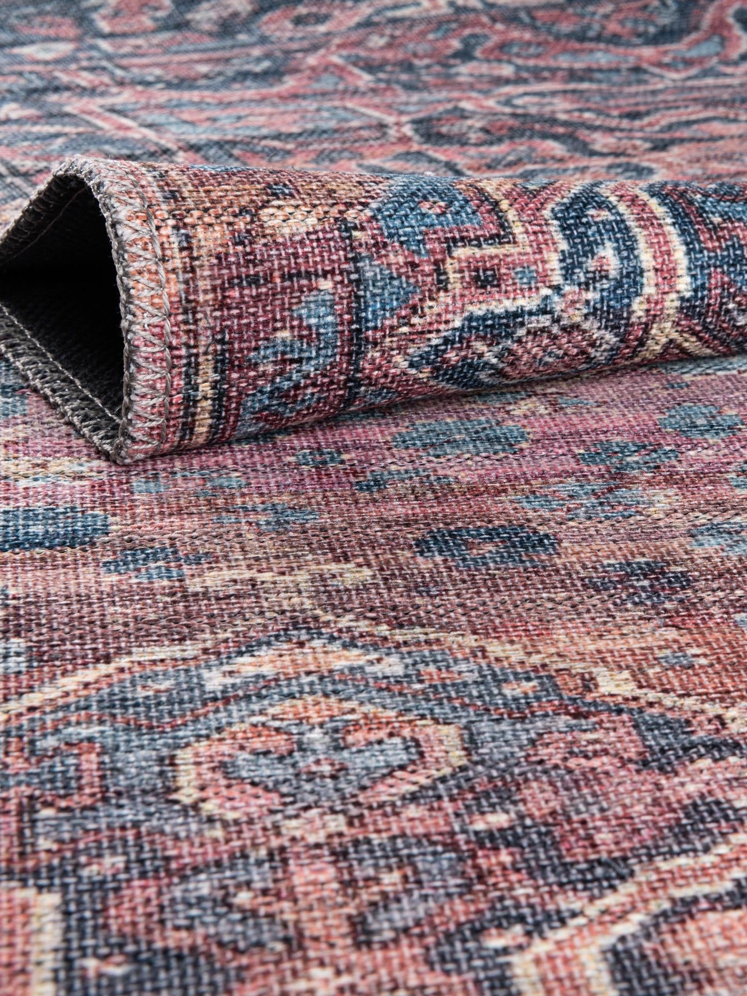 Washable Antique Rust Red 10' 6 x 13' 1 Maahru Rectangle Area Rug Easy to Clean Stain Resistant & Durable Polyester Chenille Carpet for Living, Dining, Bedrooms, Kitchen for Sale at Rug Engine