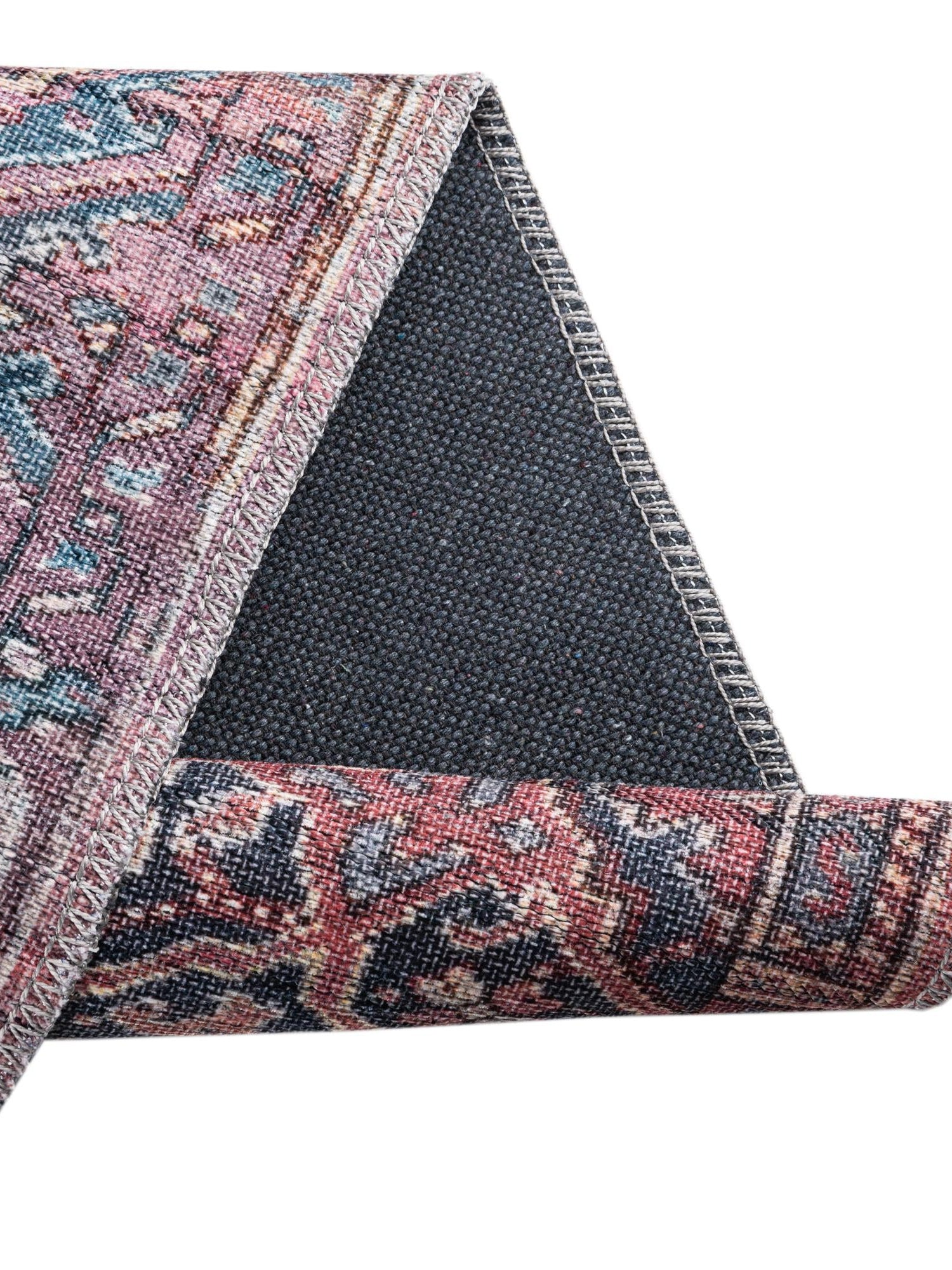 Washable Antique Rust Red 9' 2 x 12' Maahru Rectangle Area Rug Easy to Clean Stain Resistant & Durable Polyester Chenille Carpet for Living, Dining, Bedrooms, Kitchen for Sale at Rug Engine