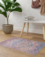 Washable Antique Rust Red 2' x 3' 1 Maahru Rectangle Area Rug Easy to Clean Stain Resistant & Durable Polyester Chenille Carpet for Living, Dining, Bedrooms, Kitchen for Sale at Rug Engine