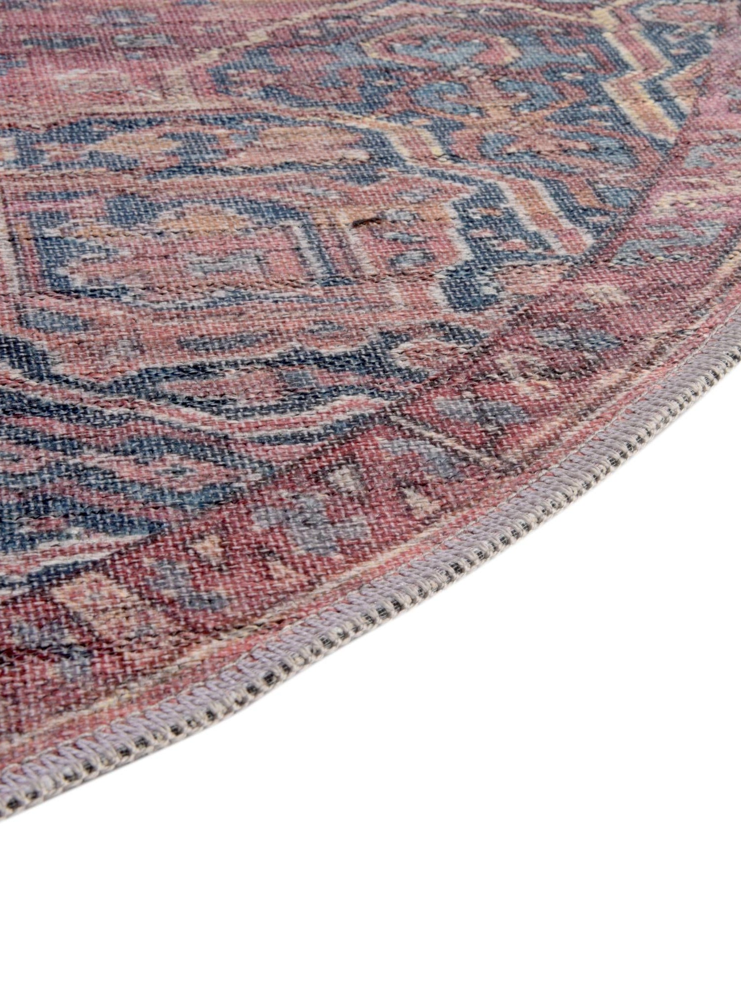 Washable Antique Rust Red 5' 3 x 8' Maahru Oval Area Rug Easy to Clean Stain Resistant & Durable Polyester Chenille Carpet for Living, Dining, Bedrooms, Kitchen for Sale at Rug Engine