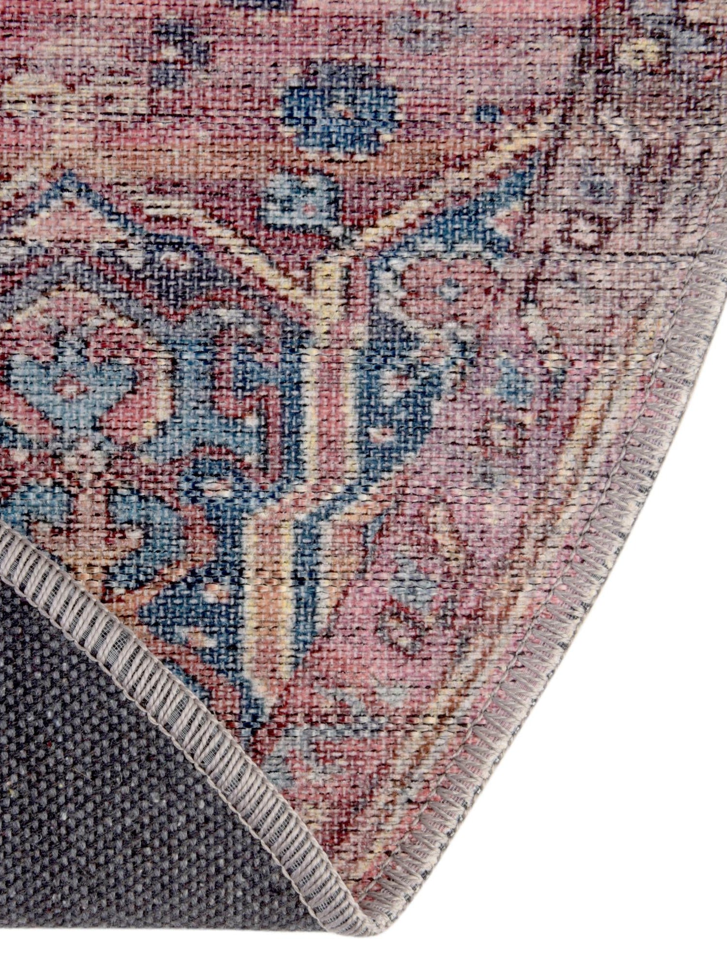 Washable Antique Rust Red 5' 3 x 8' Maahru Oval Area Rug Easy to Clean Stain Resistant & Durable Polyester Chenille Carpet for Living, Dining, Bedrooms, Kitchen for Sale at Rug Engine