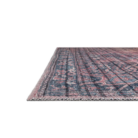 Washable Antique Rust Red 5' 3 x 5' 3 Maahru Square Area Rug Easy to Clean Stain Resistant & Durable Polyester Chenille Carpet for Living, Dining, Bedrooms, Kitchen for Sale at Rug Engine