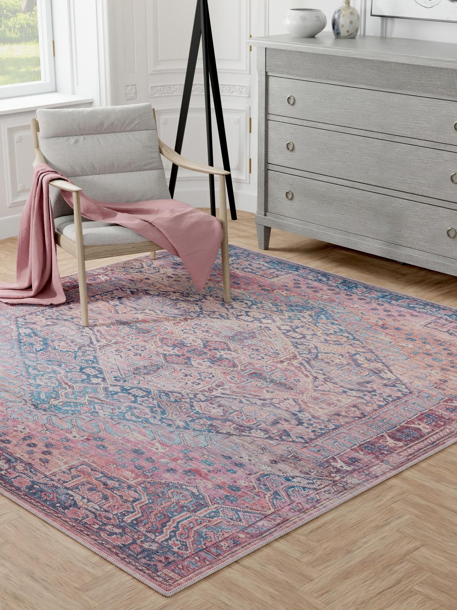 Washable Antique Rust Red 10' 6 x 10' 6 Maahru Square Area Rug Easy to Clean Stain Resistant & Durable Polyester Chenille Carpet for Living, Dining, Bedrooms, Kitchen for Sale at Rug Engine
