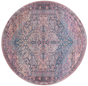Antique Rust Red 10' 6 x 10' 6 Maahru Washable Round Rug
