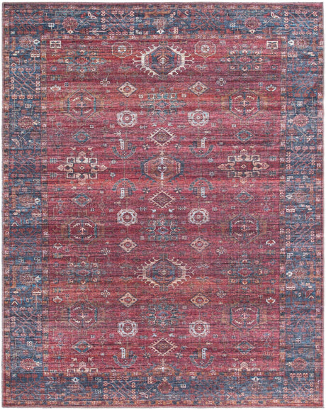 Antique Red 8' x 10' Maahru Washable Rectangle Rug