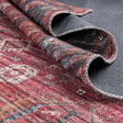 Washable Antique Red 2' x 6' 1 Maahru Runner Area Rug Easy to Clean Stain Resistant & Durable Polyester Chenille Carpet for Living, Dining, Bedrooms, Kitchen for Sale at Rug Engine