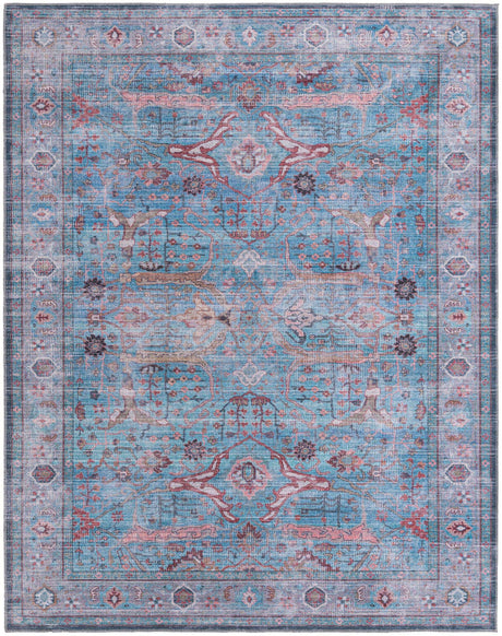 Blue 8' x 10' Maahru Washable Rectangle Rug