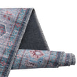 Washable Blue 2' 7 x 13' 1 Maahru Runner Area Rug Easy to Clean Stain Resistant & Durable Polyester Chenille Carpet for Living, Dining, Bedrooms, Kitchen for Sale at Rug Engine