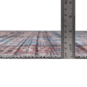 Blue 10' 6 x 13' Maahru Washable Rectangle Rug
