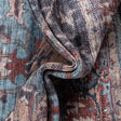 Blue 10' 6 x 13' Maahru Washable Rectangle Rug