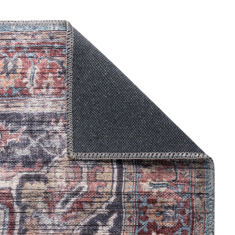 Washable Blue 10' 6 x 13' 1 Maahru Rectangle Area Rug Easy to Clean Stain Resistant & Durable Polyester Chenille Carpet for Living, Dining, Bedrooms, Kitchen for Sale at Rug Engine