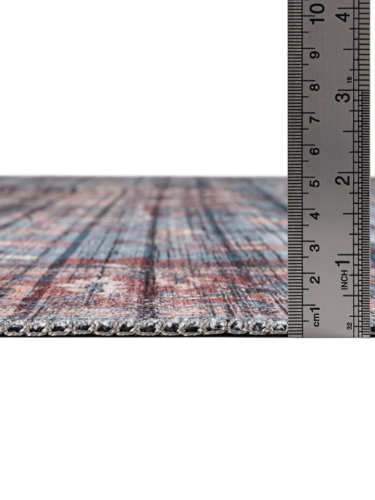 Washable Blue 5' 3 x 8' Maahru Oval Area Rug Easy to Clean Stain Resistant & Durable Polyester Chenille Carpet for Living, Dining, Bedrooms, Kitchen for Sale at Rug Engine
