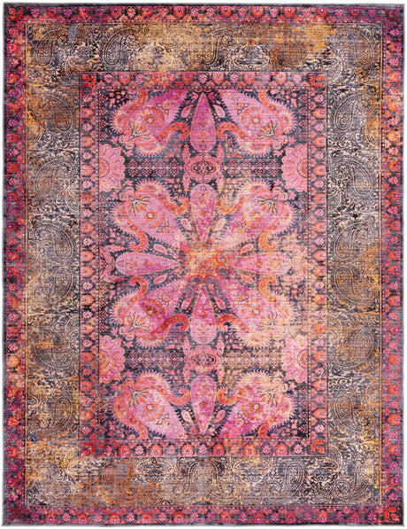 Pink 10' 6 x 13' Mangata Washable Rectangle Rug