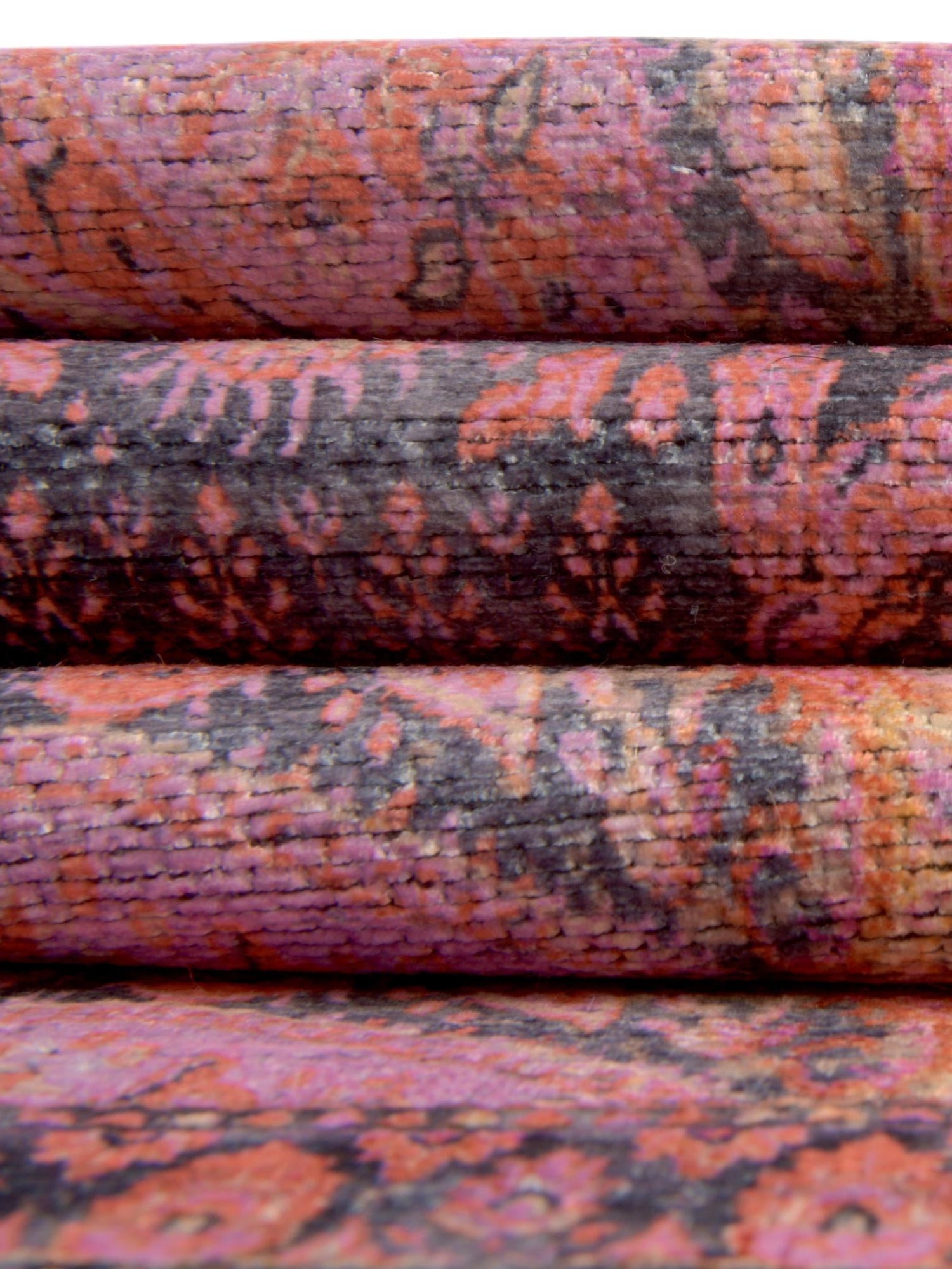 Washable Pink 7' 10 x 10' Mangata Rectangle Area Rug Easy to Clean Stain Resistant & Durable Chenille Traditional Vintage Distressed Carpet for Sale at Rug Engine