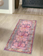 Washable Pink 2' 7 x 13' 1 Mangata Runner Area Rug Easy to Clean Stain Resistant & Durable Chenille Traditional Vintage Distressed Carpet for Sale at Rug Engine