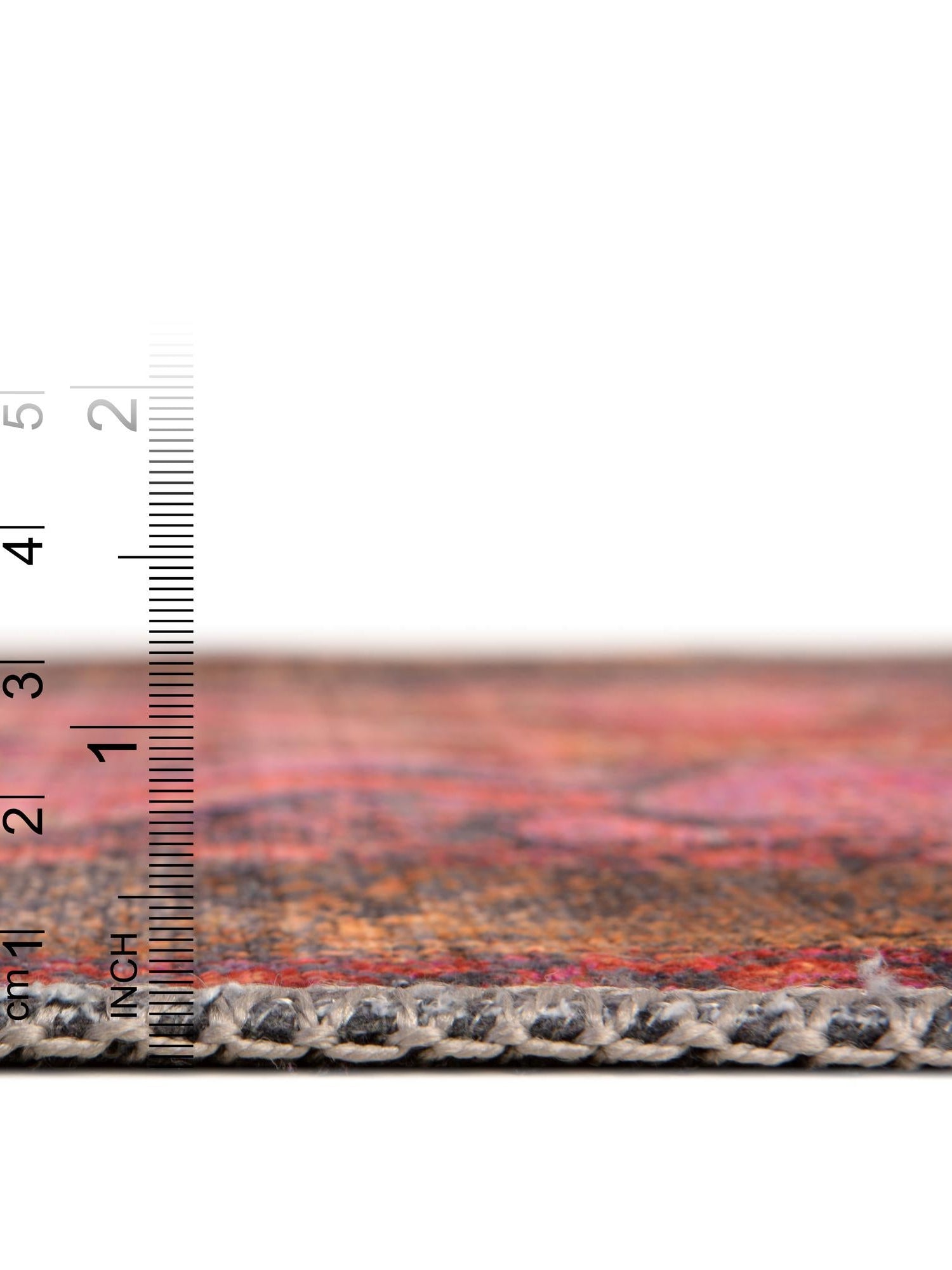 Washable Pink 2' x 5' 1 Mangata Runner Area Rug Easy to Clean Stain Resistant & Durable Chenille Traditional Vintage Distressed Carpet for Sale at Rug Engine