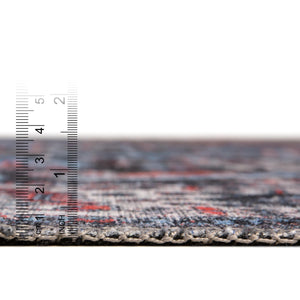 Black 5' 3 x 8' Mangata Washable Rectangle Rug