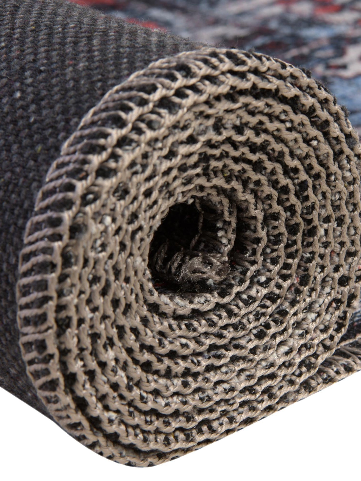 Washable Black 7' 3 x 7' 3 Mangata Round Area Rug Easy to Clean Stain Resistant & Durable Chenille Traditional Vintage Distressed Carpet for Sale at Rug Engine