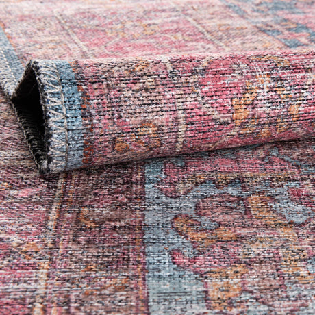 Washable Antique Blue 10' 6 x 13' Mangata Rectangle Area Rug Easy to Clean Stain Resistant & Durable Chenille Traditional Vintage Distressed Carpet for Sale at Rug Engine