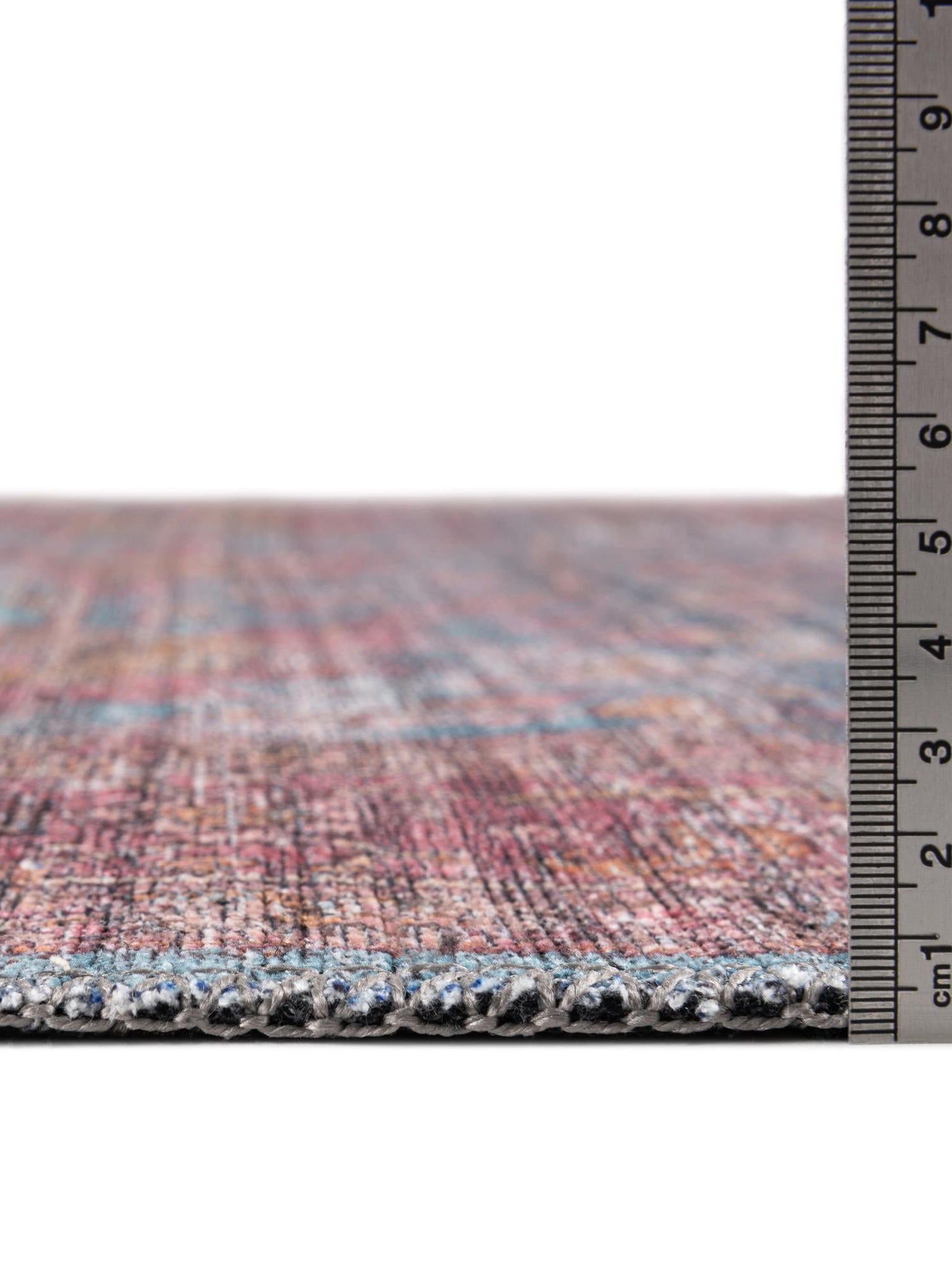 Washable Antique Blue 2' 7 x 13' Mangata Runner Area Rug Easy to Clean Stain Resistant & Durable Chenille Traditional Vintage Distressed Carpet for Sale at Rug Engine