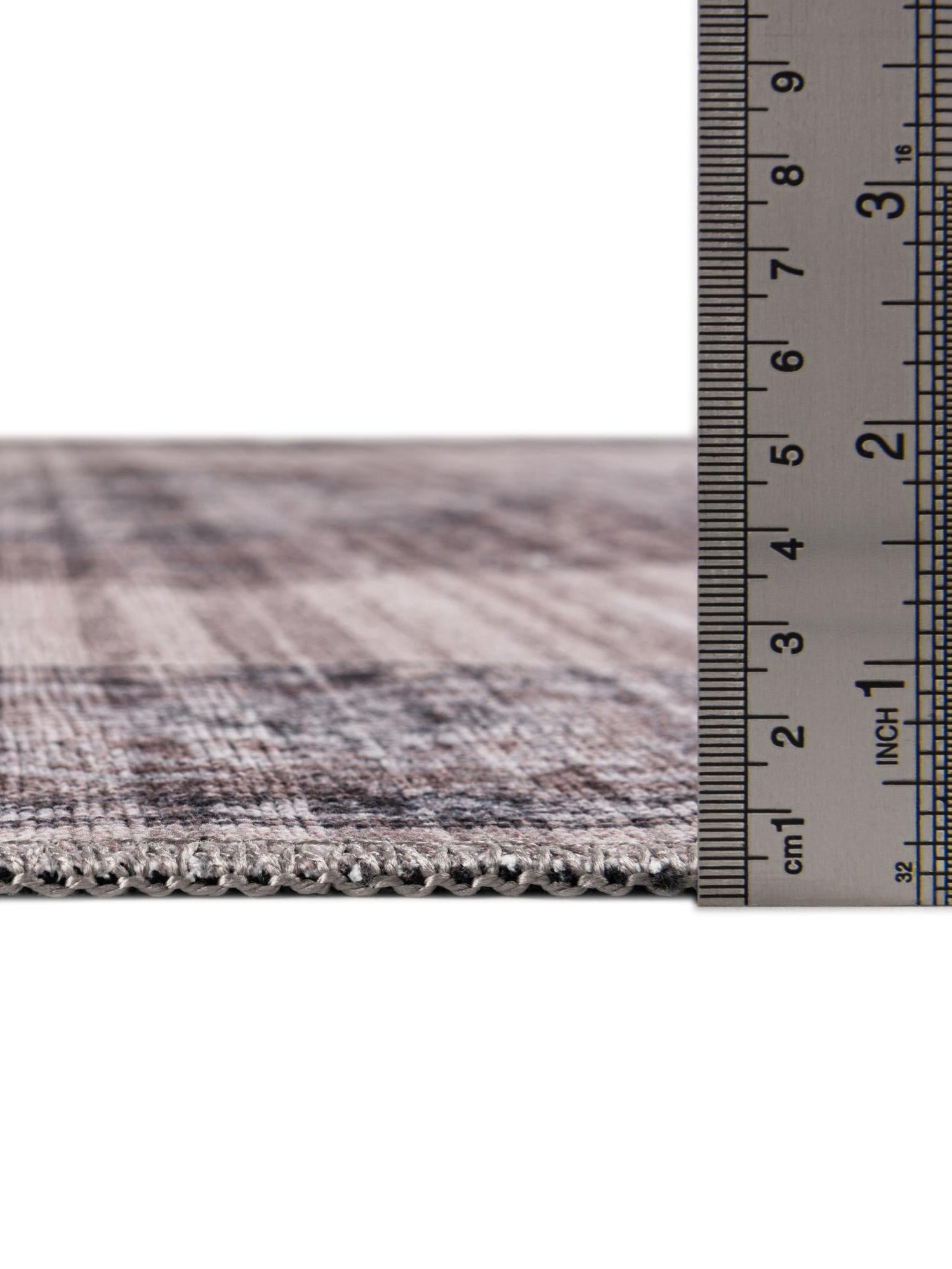 Washable Ivory and Gray 7' 10 x 10' Mangata Rectangle Area Rug Easy to Clean Stain Resistant & Durable Chenille Traditional Vintage Distressed Carpet for Sale at Rug Engine