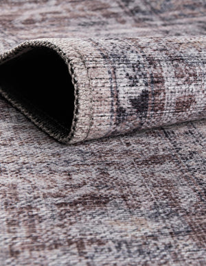 Washable Ivory and Gray 7' 3 x 10' Mangata Rectangle Area Rug Easy to Clean Stain Resistant & Durable Chenille Traditional Vintage Distressed Carpet for Sale at Rug Engine