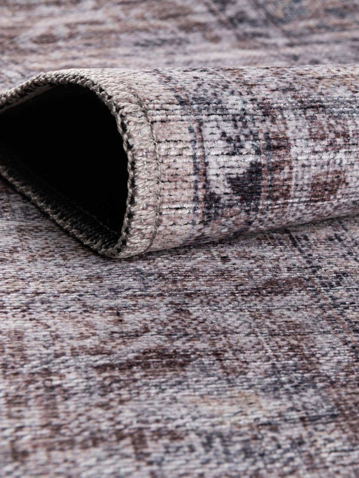 Washable Ivory and Gray 3' 11 x 6' Mangata Rectangle Area Rug Easy to Clean Stain Resistant & Durable Chenille Traditional Vintage Distressed Carpet for Sale at Rug Engine