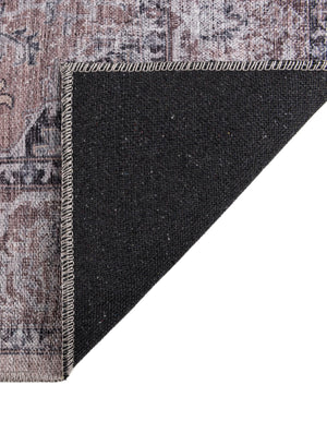 Washable Ivory and Gray 5' 3 x 8' Mangata Washable Rectangle Area Rug Easy to Clean Stain Resistant & Durable Chenille Traditional Vintage Distressed Carpet for Sale at Rug Engine