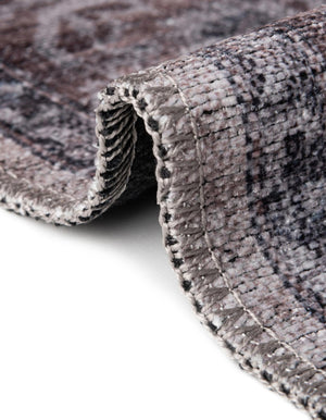 Washable Ivory and Gray 7' 10 x 11' Mangata Rectangle Area Rug Easy to Clean Stain Resistant & Durable Chenille Traditional Vintage Distressed Carpet for Sale at Rug Engine