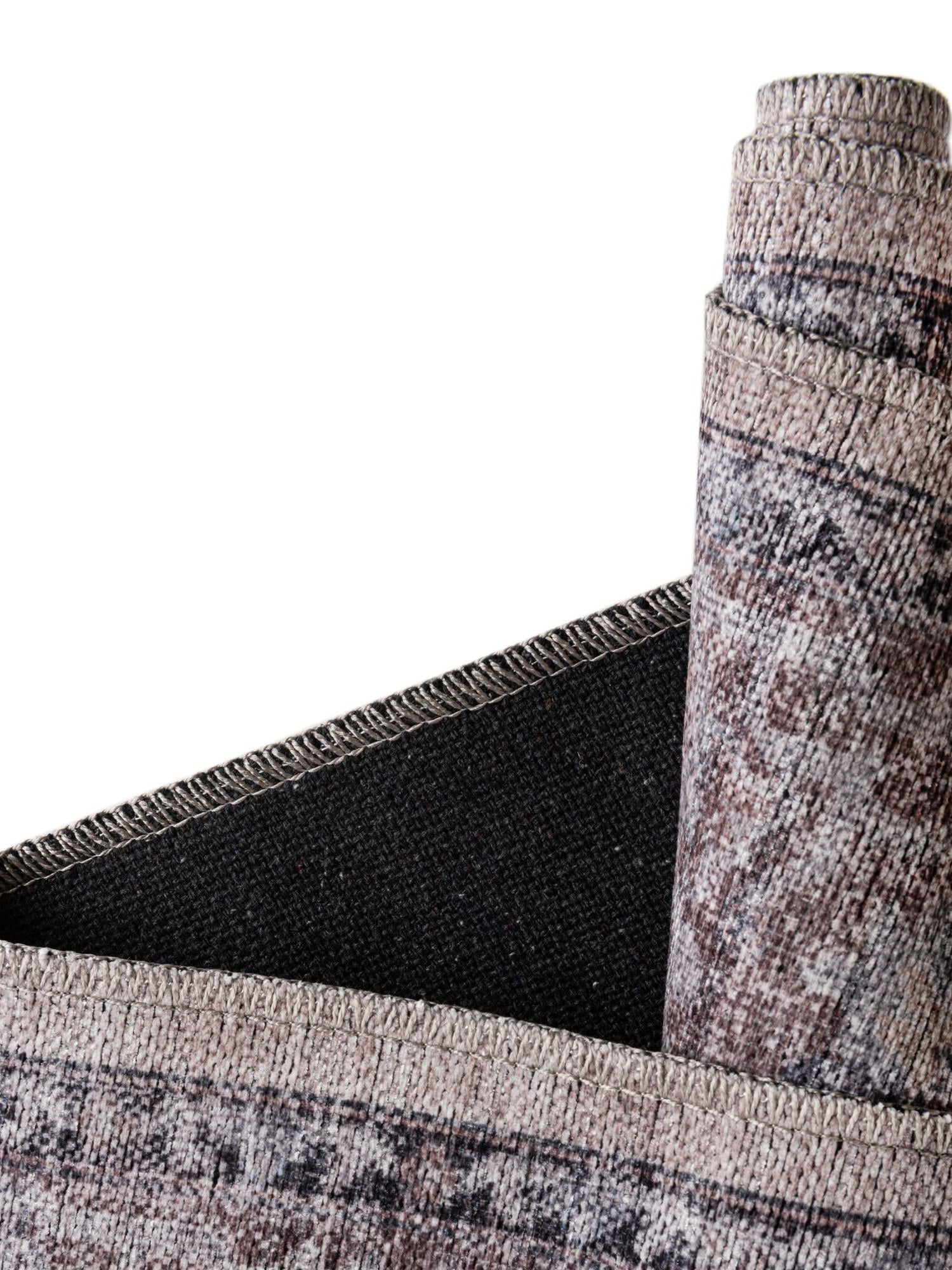 Washable Ivory and Gray 5' 11 x 5' 11 Mangata Square Area Rug Easy to Clean Stain Resistant & Durable Chenille Traditional Vintage Distressed Carpet for Sale at Rug Engine