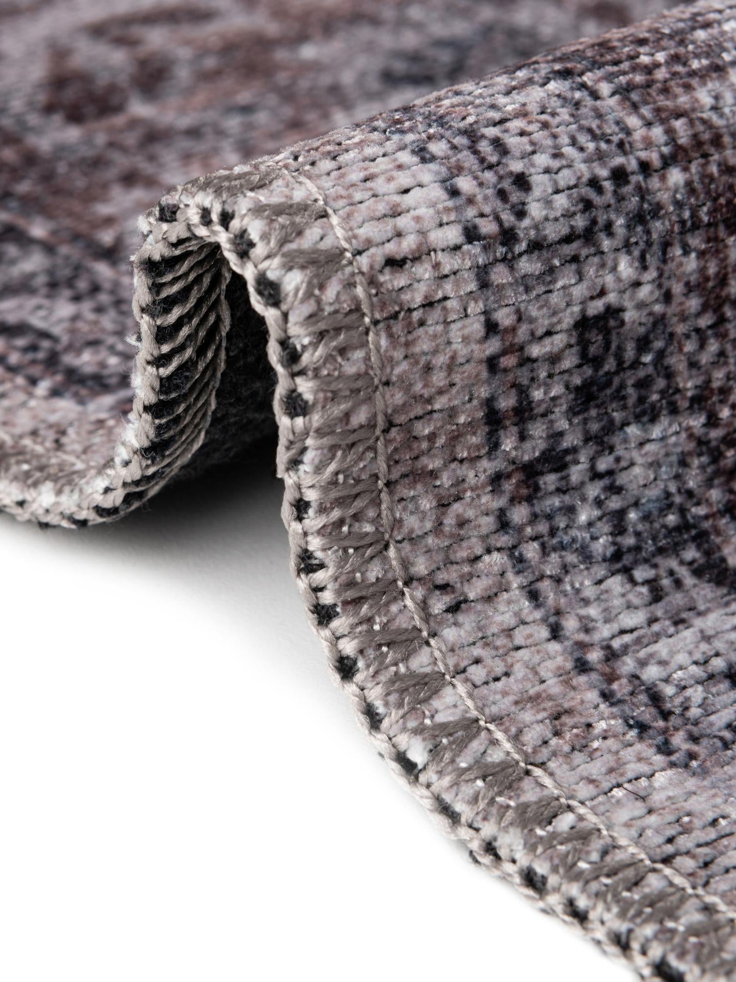 Washable Ivory and Gray 2' 7 x 19' 8 Mangata Runner Area Rug Easy to Clean Stain Resistant & Durable Chenille Traditional Vintage Distressed Carpet for Sale at Rug Engine