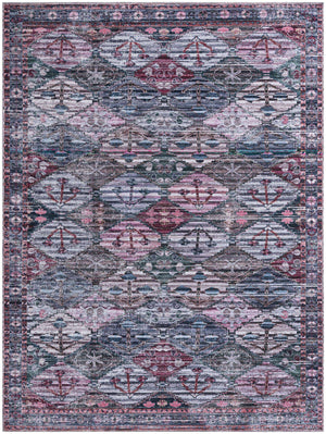 Washable Multicolor 9' 2 x 12' Mangata Rectangle Area Rug Easy to Clean Stain Resistant & Durable Chenille Traditional Vintage Distressed Carpet for Sale at Rug Engine