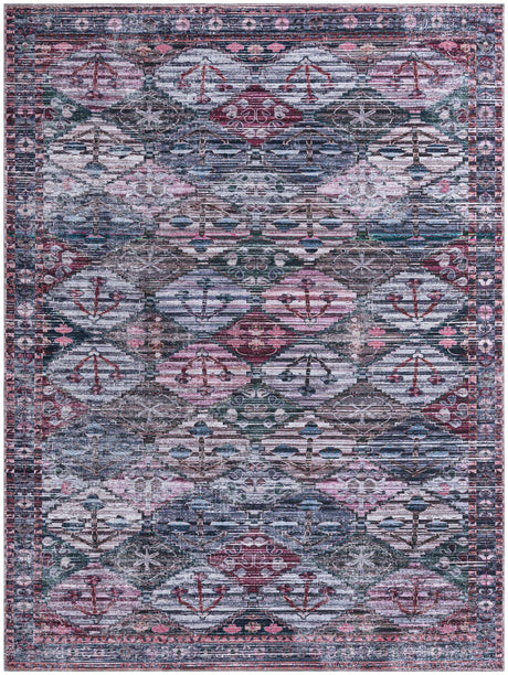 Washable Multicolor 9' 2 x 12' Mangata Rectangle Area Rug Easy to Clean Stain Resistant & Durable Chenille Traditional Vintage Distressed Carpet for Sale at Rug Engine