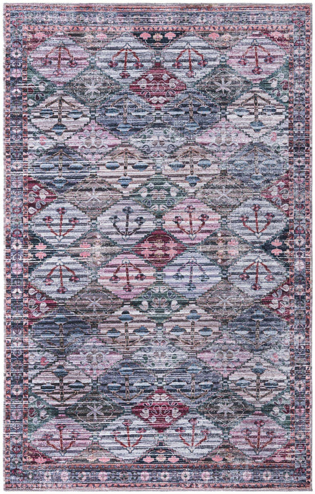 Washable Multicolor 5' 11 x 9' Mangata Rectangle Area Rug Easy to Clean Stain Resistant & Durable Chenille Traditional Vintage Distressed Carpet for Sale at Rug Engine