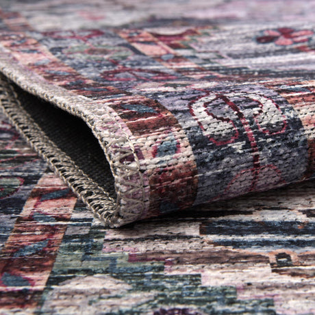 Washable Multicolor 5' 3 x 8' Mangata Rectangle Area Rug Easy to Clean Stain Resistant & Durable Chenille Traditional Vintage Distressed Carpet for Sale at Rug Engine
