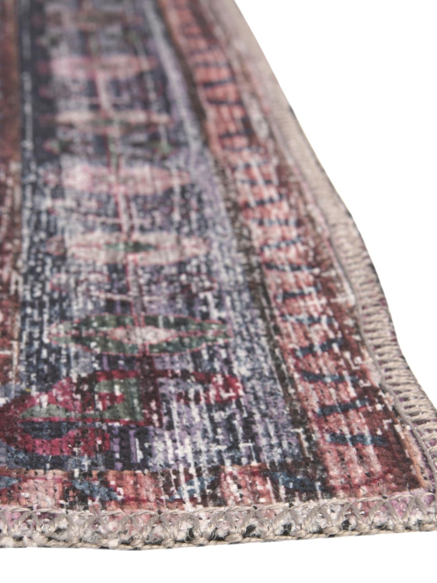 Washable Multicolor 5' 11 x 9' Mangata Rectangle Area Rug Easy to Clean Stain Resistant & Durable Chenille Traditional Vintage Distressed Carpet for Sale at Rug Engine