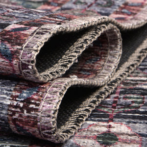 Washable Multicolor 5' 3 x 8' Mangata Rectangle Area Rug Easy to Clean Stain Resistant & Durable Chenille Traditional Vintage Distressed Carpet for Sale at Rug Engine