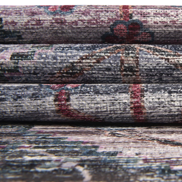 Washable Multicolor 5' 3 x 8' Mangata Rectangle Area Rug Easy to Clean Stain Resistant & Durable Chenille Traditional Vintage Distressed Carpet for Sale at Rug Engine