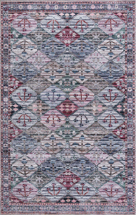 Multicolor 5' 3 x 8' Mangata Washable Rectangle Rug