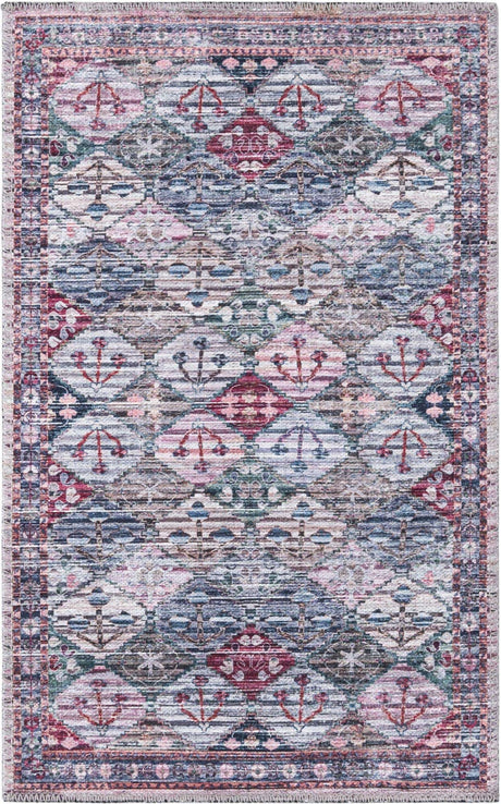 Washable Multicolor 2' x 3' Mangata Rectangle Area Rug Easy to Clean Stain Resistant & Durable Chenille Traditional Vintage Distressed Carpet for Sale at Rug Engine
