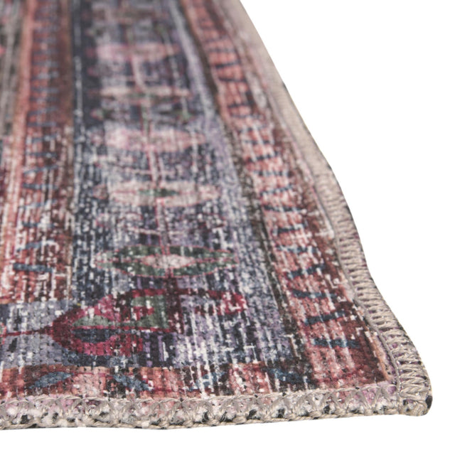 Washable Multicolor 7' 10 x 7' 10 Mangata Square Area Rug Easy to Clean Stain Resistant & Durable Chenille Traditional Vintage Distressed Carpet for Sale at Rug Engine