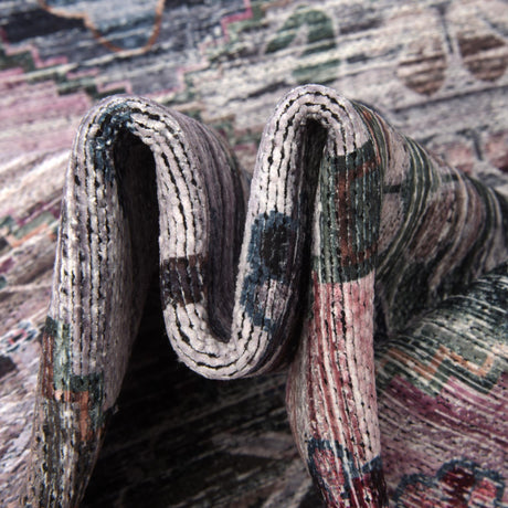 Washable Multicolor 3' 11 x 3' 11 Mangata Round Area Rug Easy to Clean Stain Resistant & Durable Chenille Traditional Vintage Distressed Carpet for Sale at Rug Engine