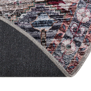 Washable Multicolor 5' 3 x 5' 3 Mangata Round Area Rug Easy to Clean Stain Resistant & Durable Chenille Traditional Vintage Distressed Carpet for Sale at Rug Engine
