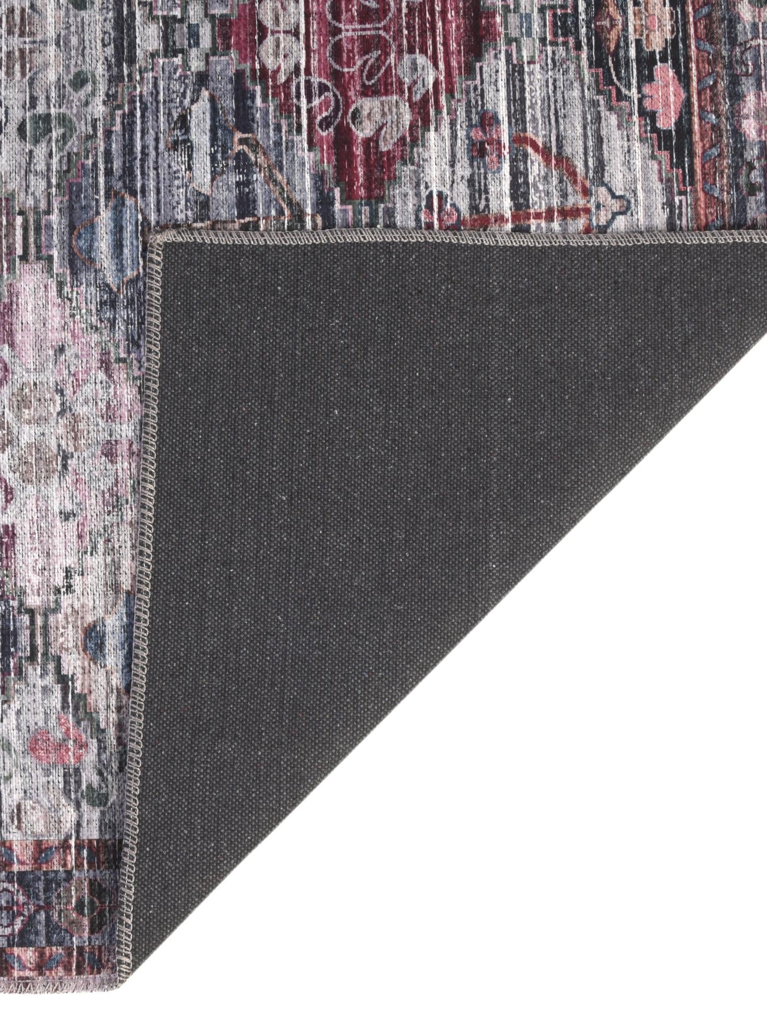 Washable Multicolor 2' x 10' Mangata Runner Area Rug Easy to Clean Stain Resistant & Durable Chenille Traditional Vintage Distressed Carpet for Sale at Rug Engine