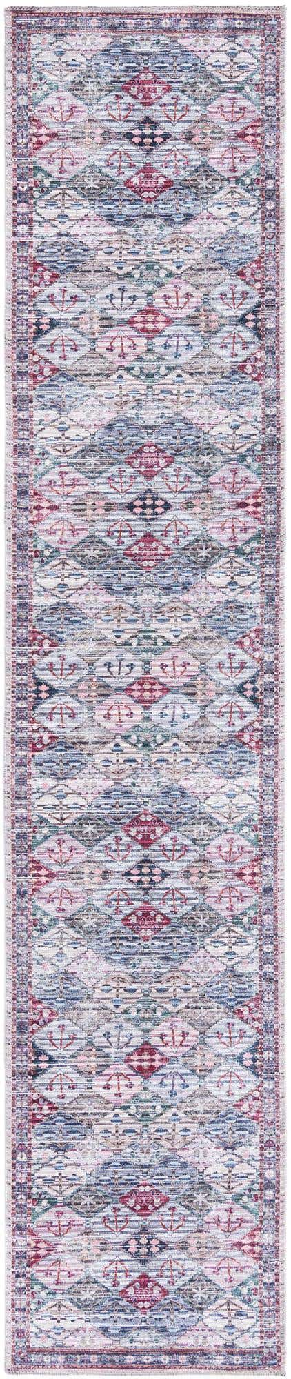 Washable Multicolor 2' x 10' Mangata Runner Area Rug Easy to Clean Stain Resistant & Durable Chenille Traditional Vintage Distressed Carpet for Sale at Rug Engine