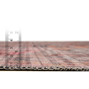 Apricot and pink 6' x 9' Mangata Washable Rectangle Rug